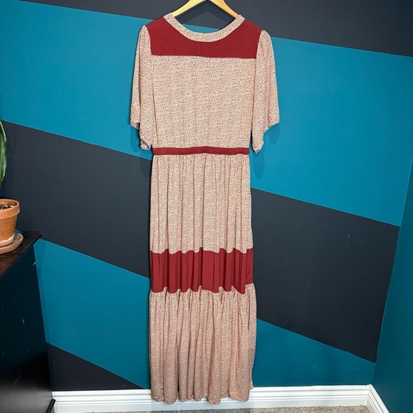 Bohemian Red and Cream Maxi Dress - Picture 8 of 14